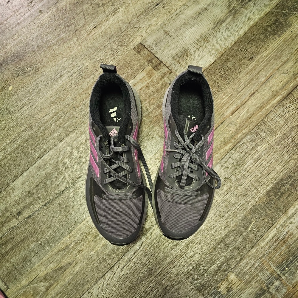 Adidas Runfalcon 2.0 TR Grey Pink Trail Running Shoes FZ3584 Womens 8.5